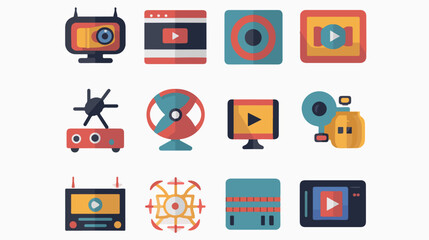 Its a vector video icons Vector illustration isolated