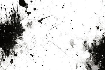 Grunge ink splash effect png, transparent background - obrazy, fototapety, plakaty