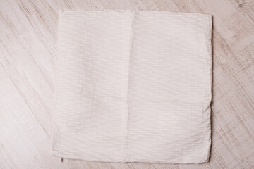 Fototapeta na wymiar white structured pillowcase, texture