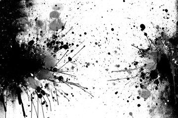 Grunge ink splash effect png, transparent background - obrazy, fototapety, plakaty