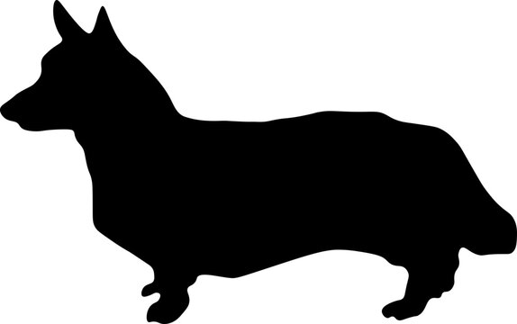 recommend clip art: Corgi Silhouette Graphic Design with Transparent Background