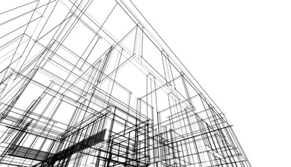 house building sketch architecture vector illustration