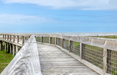 The pier at the Sea Rim State Park in Port Arthur, Texas - 786265401