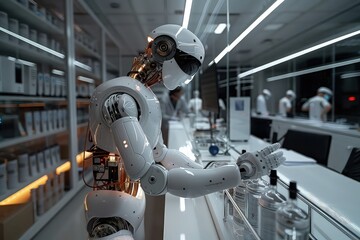 A laboratory for the creation of humanoid android robots to help humans. Robotic evolution, laboratory's pride, destiny in motion.