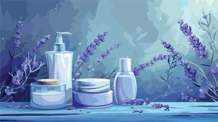 Lavender-scented cream shampoo and perfume samples