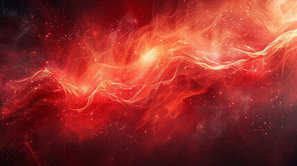 Fiery Abstract Energy Flow with Sparkling Particles