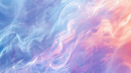 Abstract watercolor-inspired gradient in pastel swirls of lavender, aqua, and peach with a grainy...