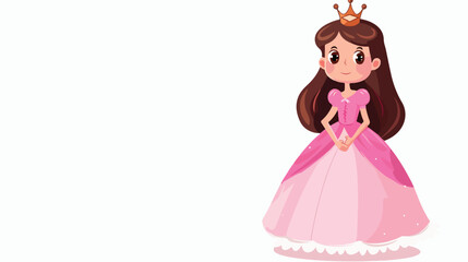 Little princess - Illustration.Little Girl.Cute girl vector