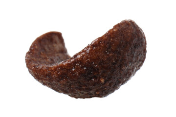 Breakfast cereal. Chocolate corn flake isolated on white
