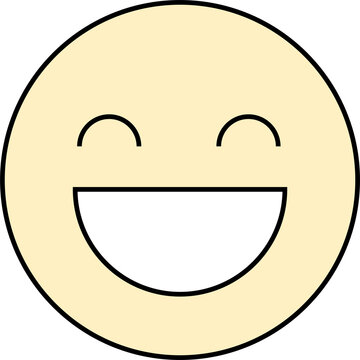Retro Vintage Laughing Out Loud Smiley Face Emoticon