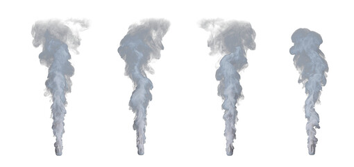 Thin Smoke transparent background 3d rendering
