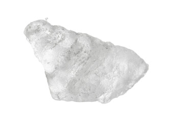 Crystal of natural sea salt isolated on white