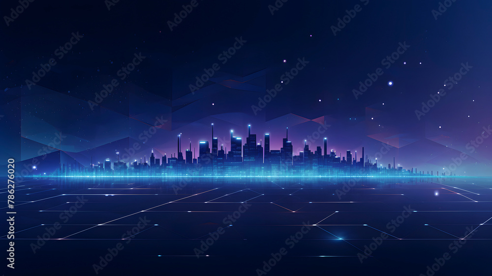 Wall mural digital technology ai presentation abstract graphic poster web page ppt background