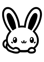 Bunny svg, Cute bunny svg, Easter svg, Bunny png, Face svg, Bunny Silhouette, Bunny Logo, Animal SVG, Easter bunny SVG, Bunny Clipart, Bunny Cricut