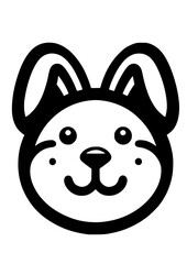 Bunny Face SVG, Easter Bunny Clipart, Easter, Bunny Face, Cute, Happy Easter, Bunny Silhouette, Bunny Cricut, SVG, JPG, PNG