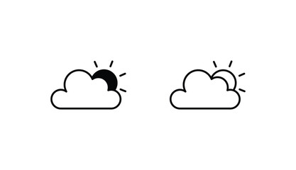 Cloudy icon design with white background stock illustration
