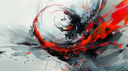 Abstract art capturing the essence of action and movement.