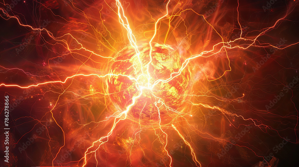 Poster an energetic scene of raw chaos, captured in a unique artistic style, is depicted in the image with 