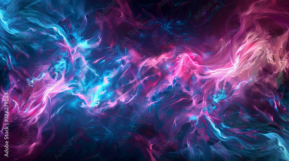 Poster an energetic image of chaos in a raw, artistic style, with vibrant colors and dynamic shapes, captur