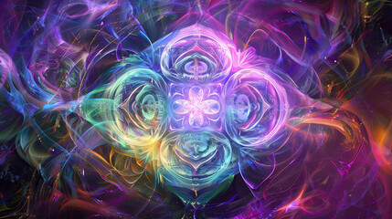 The image features swirling chaos and raw style, with a touch of resonance, captured in a digital artwork.