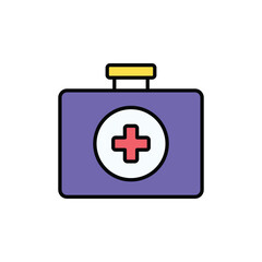 First Aid Kit icon design with white background stock illustration