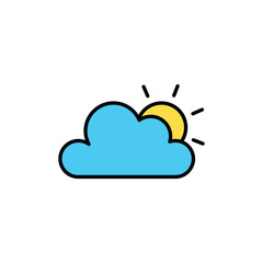 Cloudy icon design with white background stock illustration