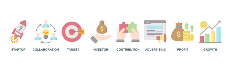 Crowdfunding web icon vector illustration concept