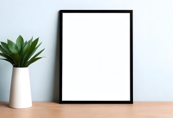Frame mockup, ISO A paper size. Living room wall poster mockup. Interior mockup with house background. Modern interior design.  - obrazy, fototapety, plakaty