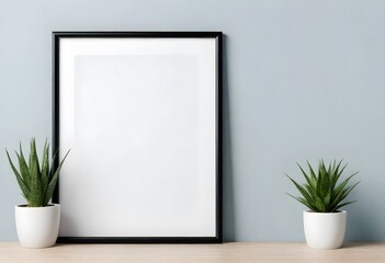Frame mockup, ISO A paper size. Living room wall poster mockup. Interior mockup with house background. Modern interior design.  - obrazy, fototapety, plakaty