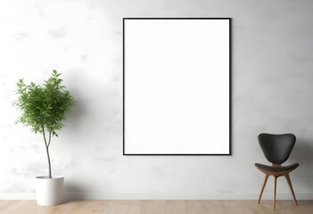 Frame mockup, ISO A paper size. Living room wall poster mockup. Interior mockup with house background. Modern interior design. 