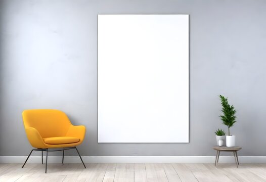 Frame mockup, ISO A paper size. Living room wall poster mockup. Interior mockup with house background. Modern interior design. 