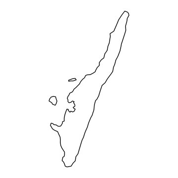 Langeland Municipality map, administrative division of Denmark. Vector illustration.