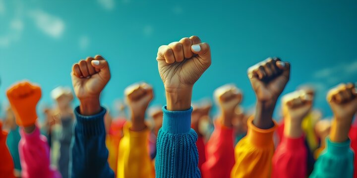 Diverse Individuals United in Solidarity for Equal Rights and Social Change