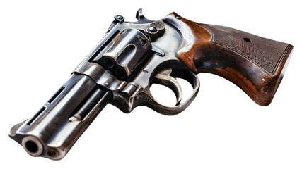PNG Vintage gun handgun weapon white background - obrazy, fototapety, plakaty