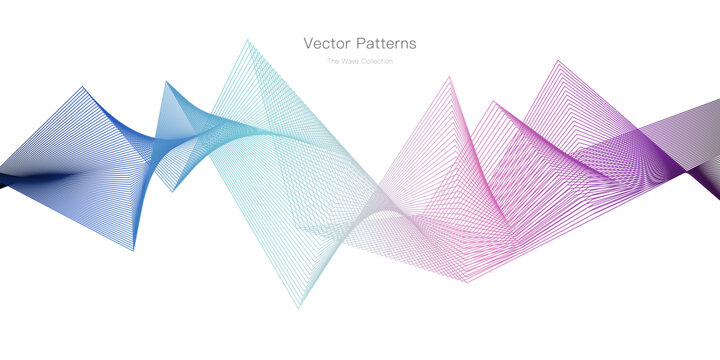 鋭利なとがりのあるシンプルなラインウェーブ