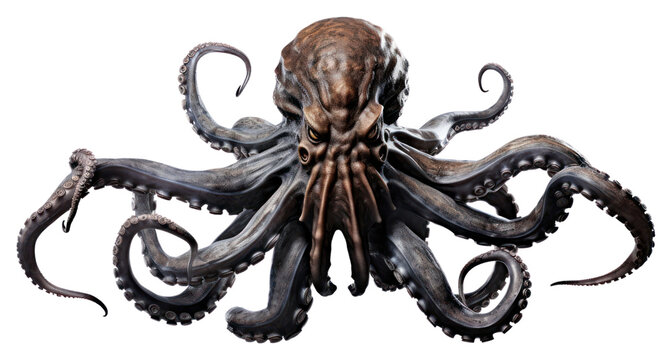 PNG Kraken octopus animal white background