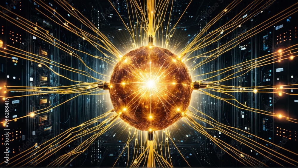 Aufkleber 3d rendering artificial intelligence ai research and development for future of human life.