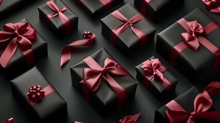 Sophisticated Collection of Wrapped Gifts in Muted Elegance