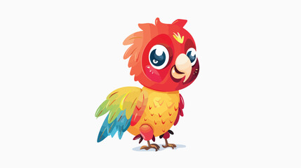 Cute happy Playful baby parrot with big eyes Vector Lo