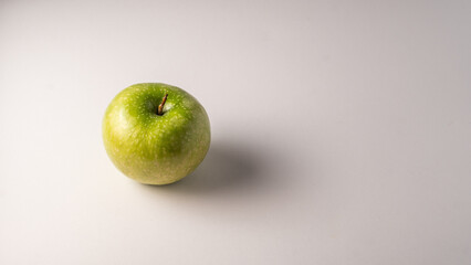 green apples white background