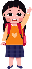 Fototapeta premium Smiling children avatar. Kid child expression vector illustration. Cute child character.