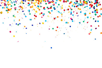 Obraz premium Colorful confetti effect png, transparent background