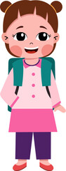 Obraz premium Smiling children avatar. Kid child expression vector illustration. Cute child character.