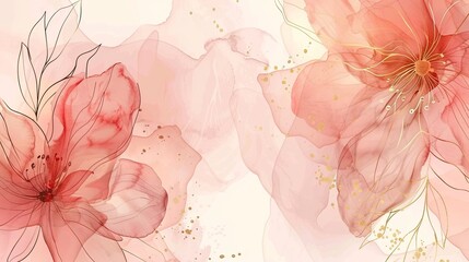 Fototapeta na wymiar Closeup of pink flower painting on white background