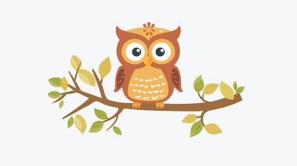 Cute playful owl vector design safari jungle animals 