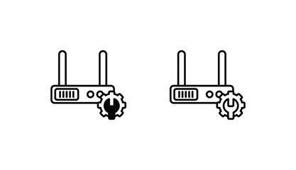 Router icon design with white background stock illustration