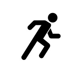 Fototapeta na wymiar Man walk and run icon set . People symbol . Vector illustration