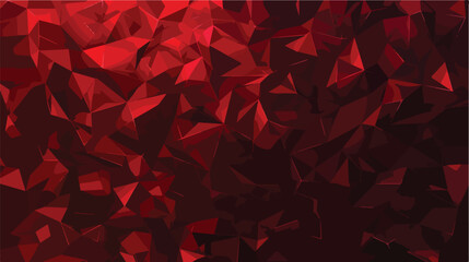 Dark Red vector shining triangular template - obrazy, fototapety, plakaty