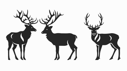 Deer icon or logo isolated sign symbol vector Illustration