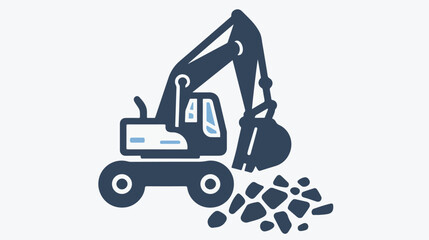 Demolition icon. Vector illustration style is flat icon